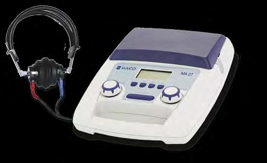 audiometry according to Hughson-Westlake (optional) MA 27 Portable audiometer with built-in case and
