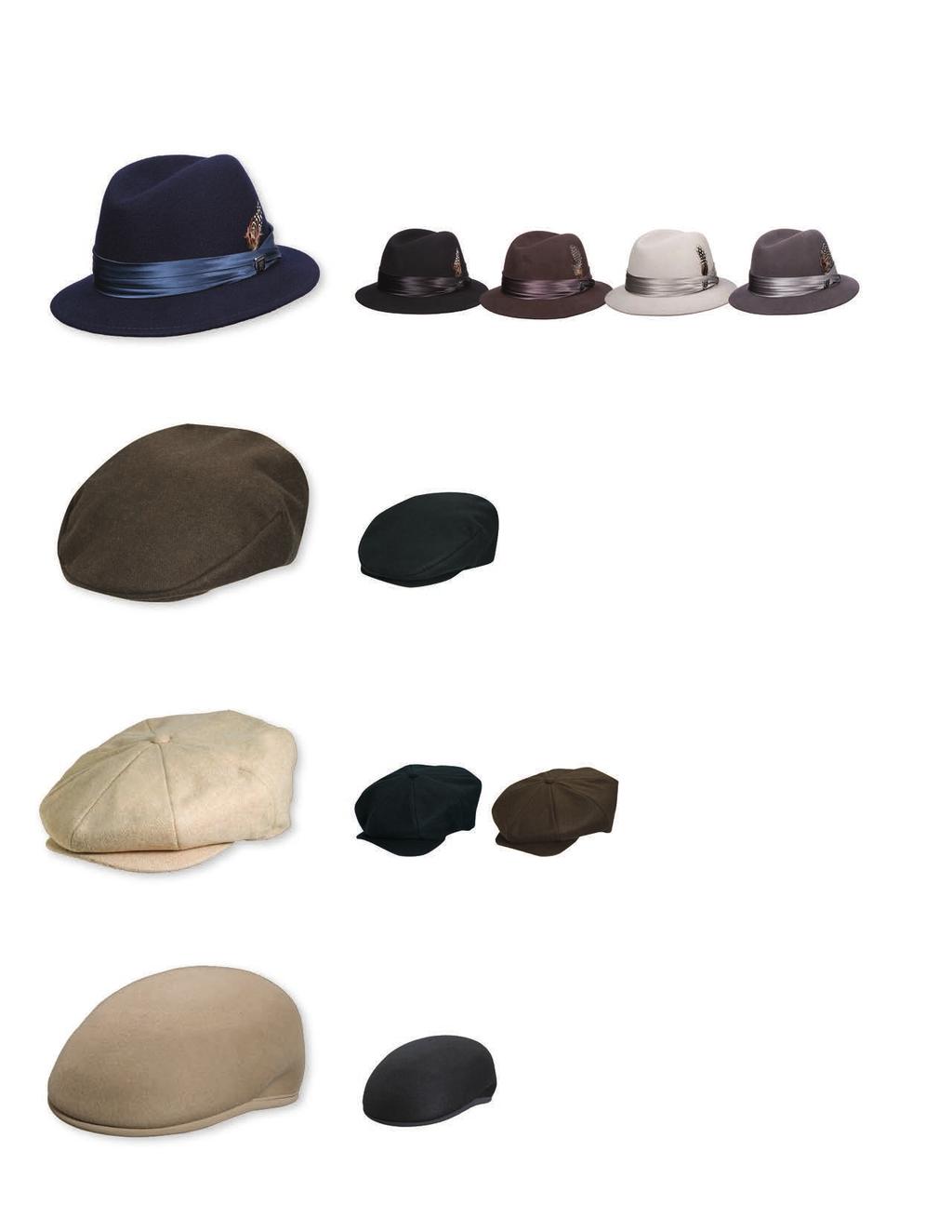 SAW640 Shape: Low Rider / Material: Wool Felt / Details: 3-Pleat Silk, Satin Lining Brim: 2 / Sold by Color:, Brown, Cream, Grey, Navy Size Pack: 1/S, 2/M, 2/L, 1/XL / Also Sold by Size: M-XL / Also