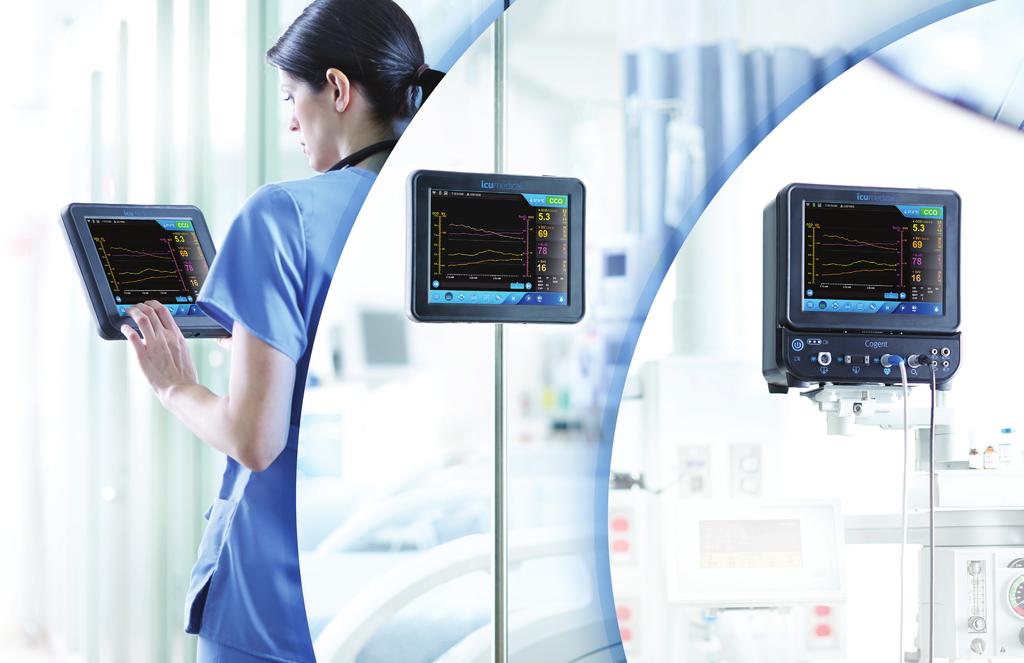The freedom to monitor patients where and how you choose Hand-Held Display Monitor patient status away from the bedside with Cogent s detachable hand-held display.