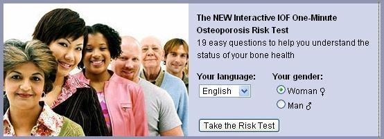 ASSESING OSTEOPOROSIS RISK FACTORS ACORRDING TO IOF 1. Have either of your parents been diagnosed with osteoporosis or broken a bone after a minor fall? 2.