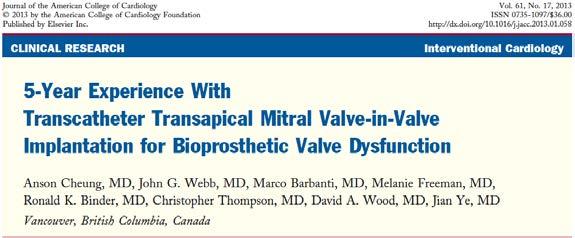 Need for a less invasive and safer options for MV replacement following surgical implantantion of bioprosthetic valves Goals of percutaneous replacement Complete elimination of MS and/or MR Minimize