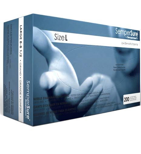 SemperShield EXTENDED CUFF NITRILE EXAMINATION GLOVES SSNF102 S 290mm 80mm +/- 10mm SSNF103 M 290mm 95mm +/- 10mm SSNF104 L 290mm 110mm +/- 10mm SSNF105 XL 290mm 120mm +/- 10mm SSNF106 XXL 290mm
