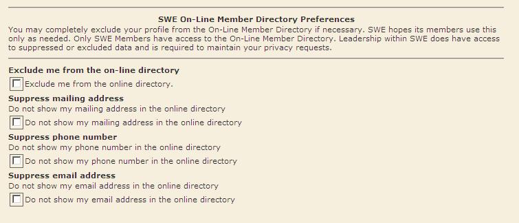 How to Join SWE Online 5. Complete your contact information.