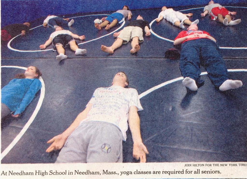 Needham High School Yoga required all
