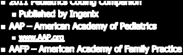 Ingenix AAP American Academy of Pediatrics www.aap.