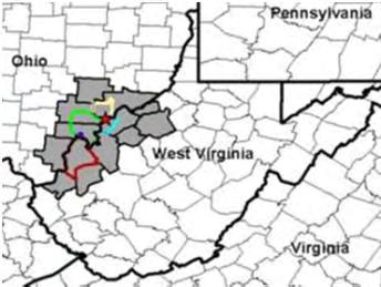 Studies of WV/Ohio Communities with Contaminated Drinking Water C8 Health Study Unique study: Huge size: ~70,000 subjects (infants to