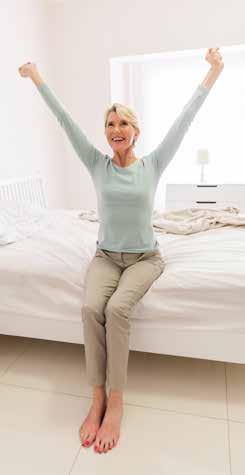 Pull your abdomen (tummy) in as you roll to support your back and help prevent twisting. Keep nose, knees and toes pointing in the same direction. Do not lift your head and upper back to move in bed.