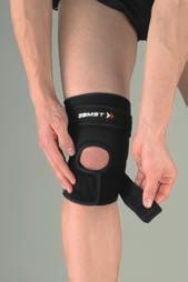 The unique pad reduces stress on the patellar tendon to jump.