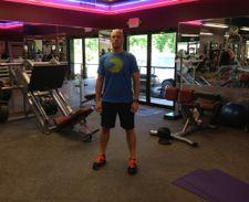 Alternating Lateral Lunge (aka Side Lunge) Stand with feet shoulder-width apart holding dumbbells