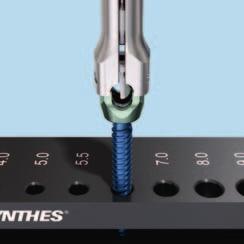 To ensure the polyaxial head is securely attached to the unassembled pedicle screw, gently lift up on the placement tool and angulate the polyaxial head.