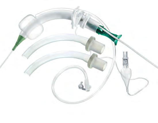 percutan REF 316-P REF 888-316-P Detail of the additional fenestration at the inner bend TRACOE twist plus Tracheostomy Tube, with Low Pressure Cuff, Subglottic Suction Line and Atraumatic Insertion