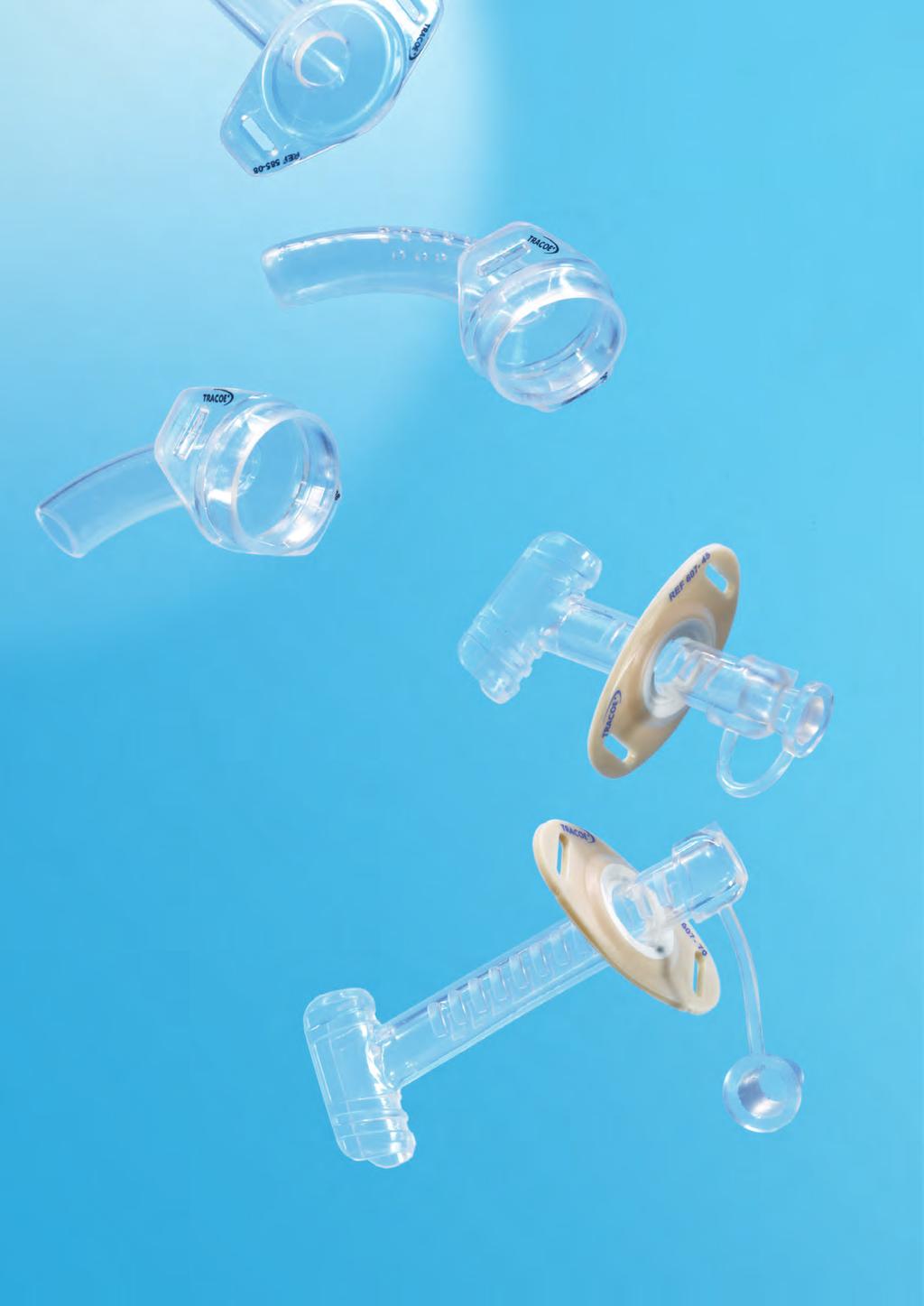 Soft, Lightweight, Transparent: TRACOE buttons, silicone short tubes and adhesive