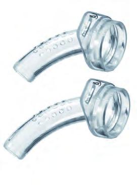 TRACOE larynx Silicone Short Tubes REF 580 REF 582 REF 581 REF 583 REF 585 REF 586 TRACOE Silicone Short Tube with Connector, Unfenestrated REF 580 Length 36 mm 1 unit, supplied with neck strap REF