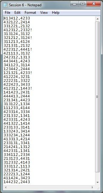 86 Fig. 5.10. Screenshot of the Test 6 questions text file.
