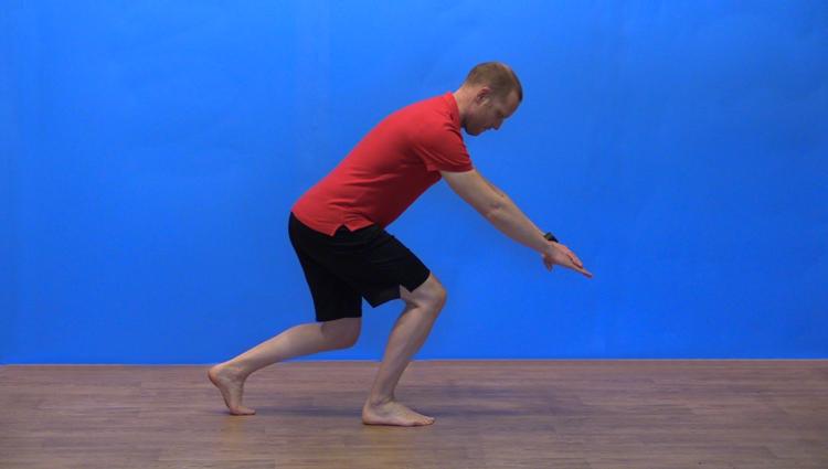 Physio Lunge - Modified Split Squat This test progresses on from the last because a greater degree of balance and body weight is involved.