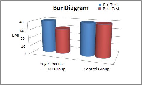 8. RESULT AND DISCUSSION The data of mean level, mean difference, SEM and T value of the experimental group (yogic practices combined with Electromagnetic therapy) were recorded.