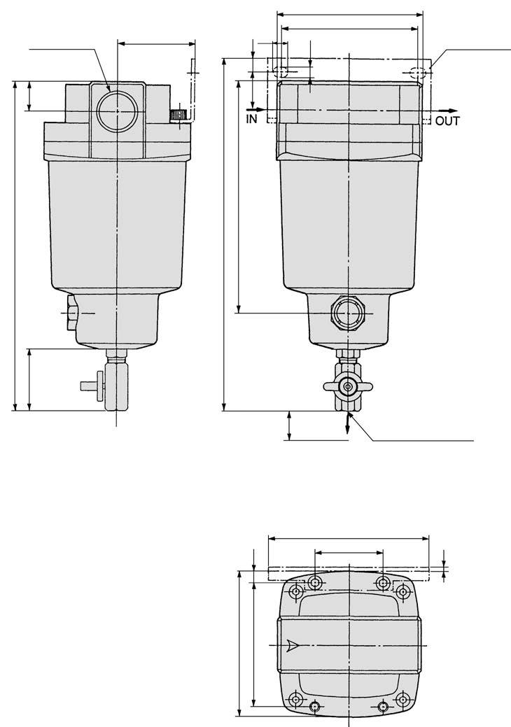 Micro Mist Separator with Pre-filter AMH Can separate and remove aerosol state oil mist in compressed air and remove particles such as carbon or dust of more than 0.01 µm.