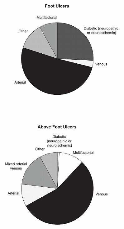Figure D1 Approximate frequencies of various ulcer etiologies
