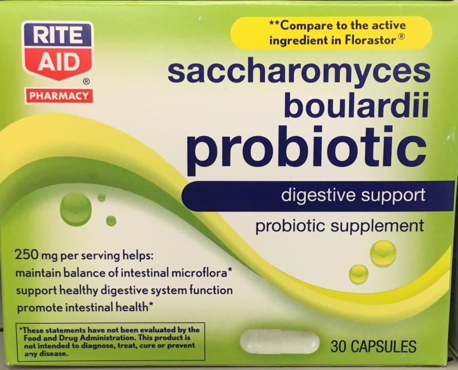 Rite Aid 250mg Saccharomyces boulardii serving 1 capsule Content or