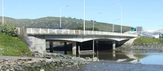 1967 Ferrymead Bridge 57m long, 3 span continuous post tensioned