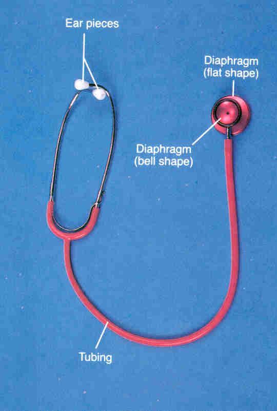 ALWAYS CLEAN THE EARPIECES OF THE STETHOSCOPE WITH ALCOHOL BEFORE AND AFTER USE WARM THE DIAPHRAGM IN YOUR HAND BEFORE PLACING IT ON