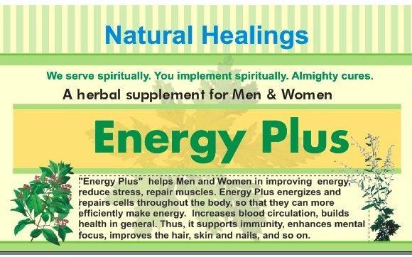 In addition helps in reducing stress and weakness in body. Rs. 1800/- "Energy Plus" helps Men and Women in improving energy, reduce stress, repair muscles.