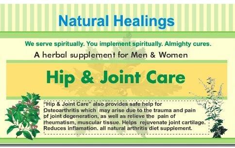 Hip & Joint Care provides help in Osteoarthritis which may arise due to joint degeneration creating trauma and pain. This also helps in easing pain in rheumatism, muscular tissues.