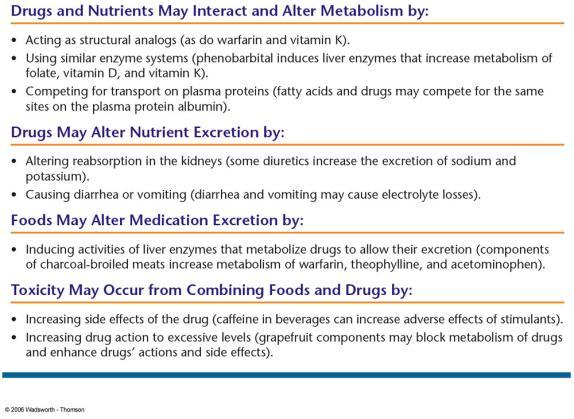 Medications and Food Intake Medications that alter appetite Some medications are prescribed to stimulate food intake and weight gain (AIDS and cancer patients).
