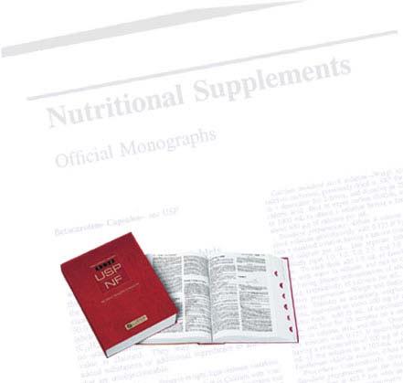 Historical Perspective of USP Standards for Dietary Supplements 1820-1900 1942 1995 USP s standards compendium included only natural medicines. e.g.