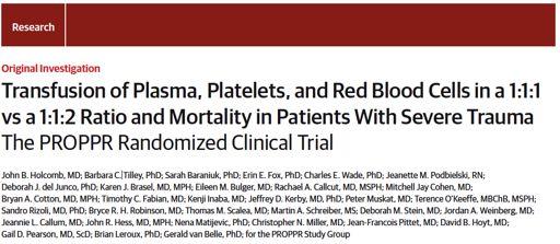 received > 3 units PRBCs in first 24 hours In hospital mortality
