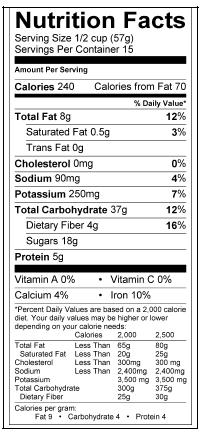 Other Label Reading Tips Look for the following on the food label: Serving Size: All of the information on the label about calories and nutrients is for one serving.