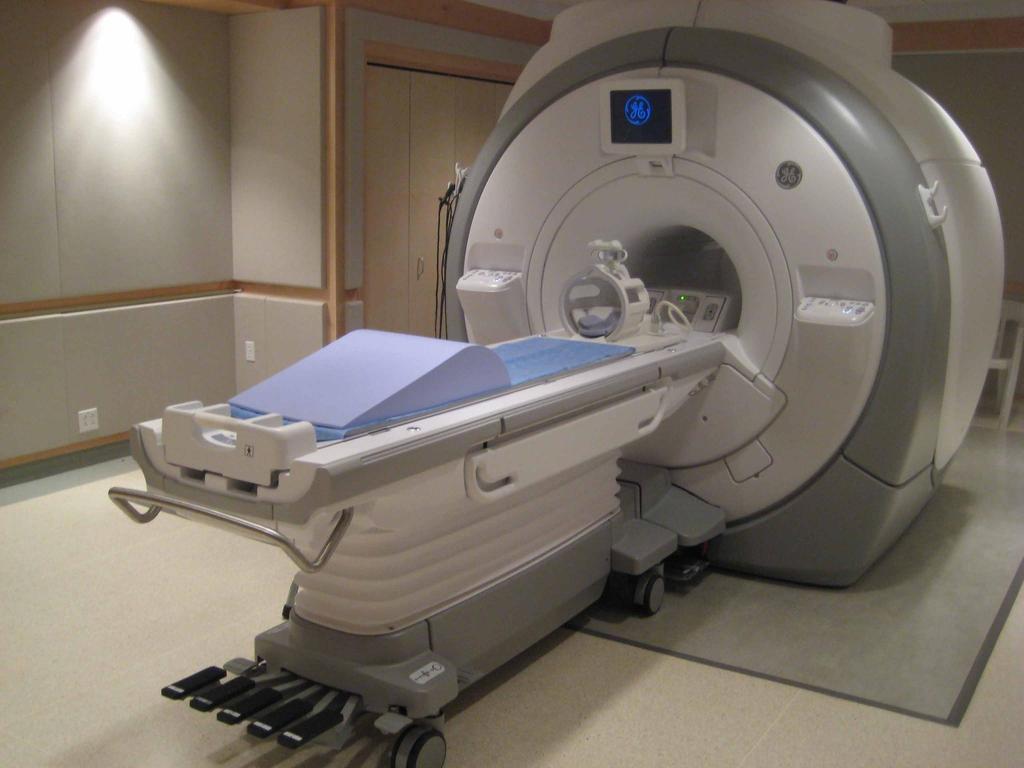 Magnetic Resonance Imaging (MRI) First commercial MRI came out in 1981 Use radio frequency current Hydrogen nuclei