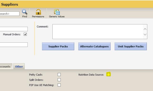 If your supplier has given you nutrition and allergen data you will be able to select the same product in both the allergen product and nutrition product. Importing of supplier spreadsheets.