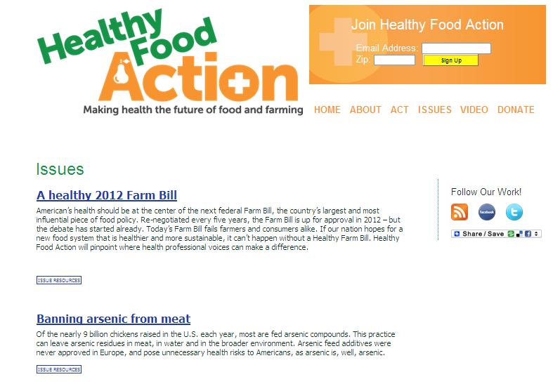 Education and Advocacy HealthyFoodAction.