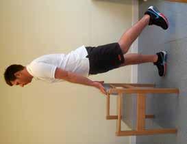 8. Hip extension Hold onto a secure object in front of you such as a kitchen work top. Keep your body as upright as possible.