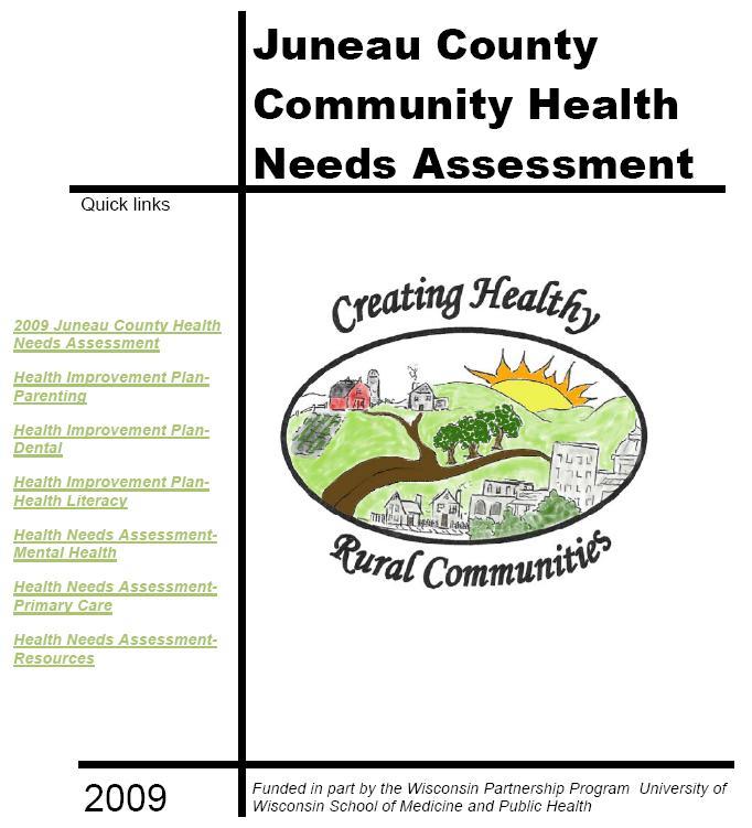 Toward Community Health Juneau County now has a plan to