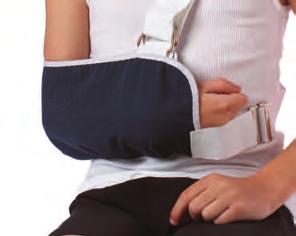 Ultra Shoulder Immobilizer > Features 1½ wide waist strap for secure immobilization and thumb loop to help