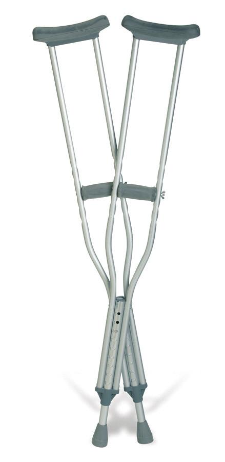Crutches Indications: Ambulatory aid Lightweight aluminum Latex-free 300 lb.