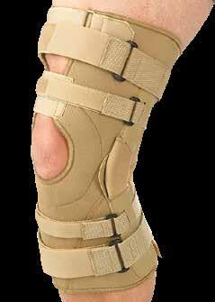 HINGED KNEE SUPPORTS CrissCross Knee Stabilizer Elastic crisscross straps reinforce inferior patellar 4- bilateral spiral stays