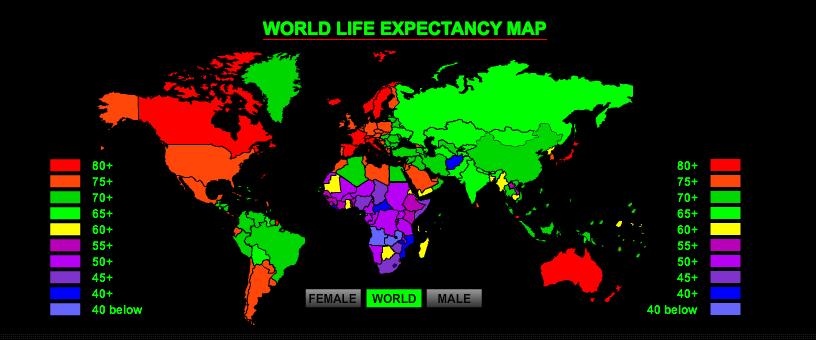 World Life Expectancy Jan 18, 2011 http://www.worldlifeexpectancy.