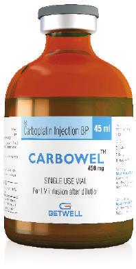 PRODUCTS FOR SOLID TUMORS CARBOWEL (Carboplatin Injection) 150mg/15ml