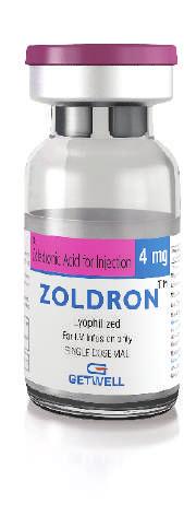 PRODUCTS FOR SUPPORTIVE CARE ZOLDRON (Zoledronic Acid for Injection) 4mg Store between 20-25 C (68-77 F).