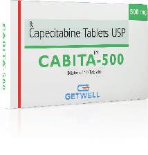 PRODUCTS FOR SOLID TUMORS CABITA (Capecitabine Tablets) 500mg Beige coloured,