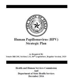 To view the strategic plan, visit: https://www.dshs.texas.gov/immunize/ docs/hpv/2016-strategic-plan.