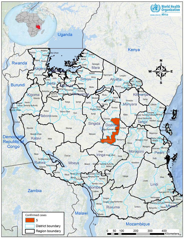 Cholera Tanzania 1 445 Cases 27 1.