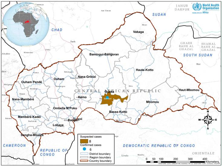 Monkeypox Central African Republic 8 Cases 0 0% Deaths CFR EVENT DESCRIPTION On 17 March 2018, the Ministry of Health officially declared an outbreak of monkeypox in Bambari district, more