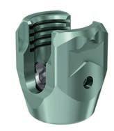 implant Longitudinal grooves at the bottom of the screw head are