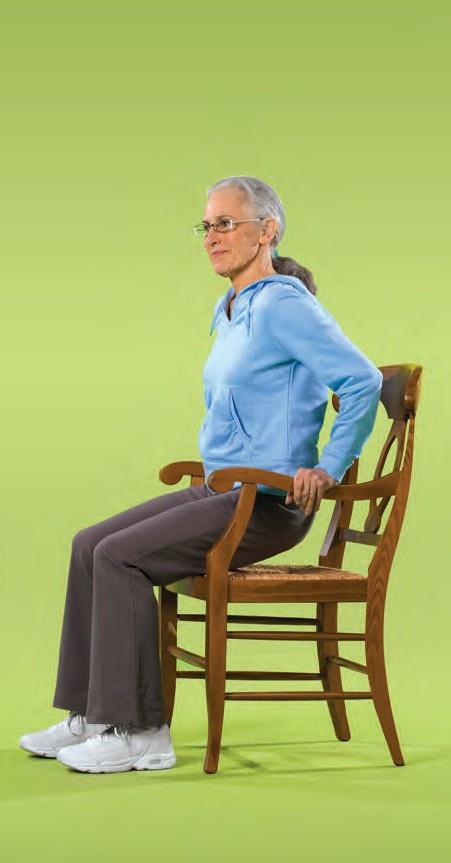 This pushing motion will strengthen your arm muscles even if you are not able to lift yourself up off the chair. Chair Dip 1.