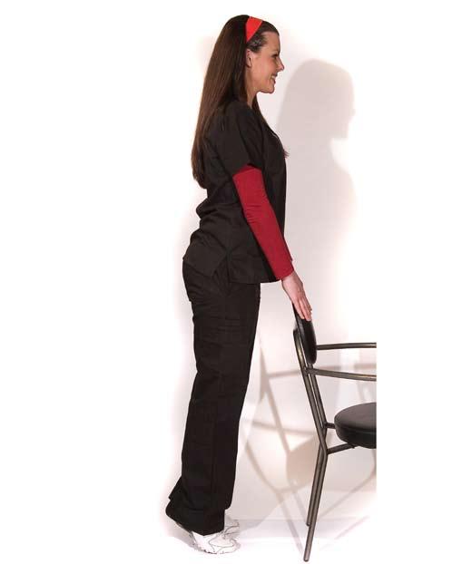 Home Exercise #8: Standing Heel Raises Standing behind a sturdy chair/ at a counter/ or