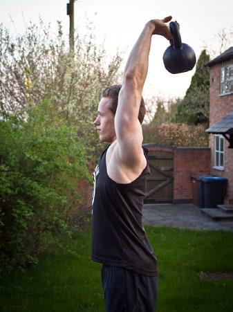 3A. OVERHEAD TRICEPS EXTENSION 3 x 6-10 reps None (superset) Tricep Dips, Tricep Kickback Lift a kettle bell over your head